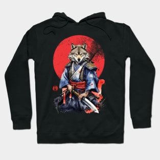 Samurai Warrior Wolf Hoodie